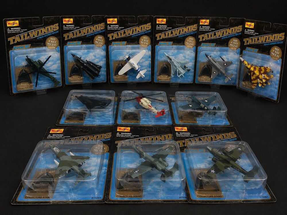 Y2k 2001 Maisto Tailwinds Series VI FULL Set 12 Die Cast USA Military Aircraft